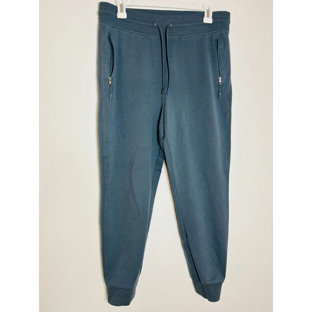 Old Navy Dynamic Fleece Joggers Mens Medium Teal Blue Breathable Sweatpants